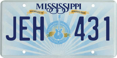 MS license plate JEH431