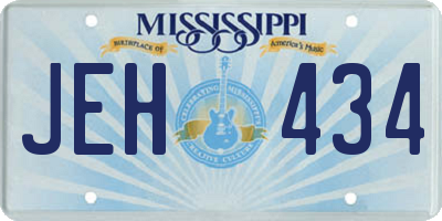 MS license plate JEH434
