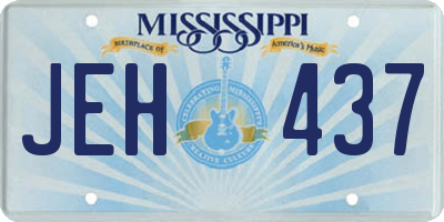 MS license plate JEH437