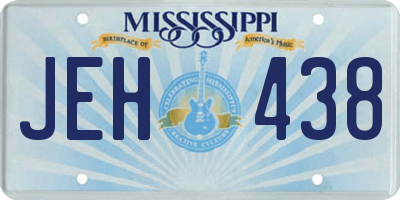 MS license plate JEH438