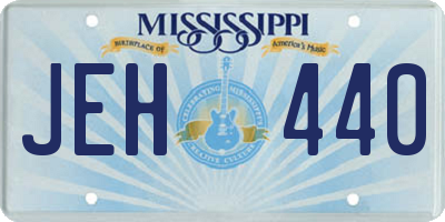 MS license plate JEH440