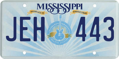 MS license plate JEH443