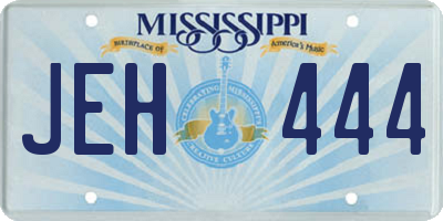 MS license plate JEH444