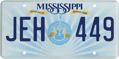 MS license plate JEH449