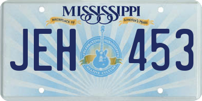 MS license plate JEH453