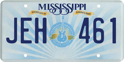 MS license plate JEH461