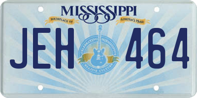 MS license plate JEH464