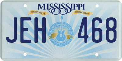 MS license plate JEH468