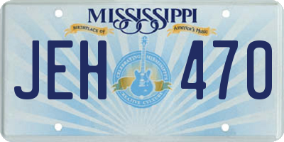 MS license plate JEH470