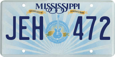 MS license plate JEH472