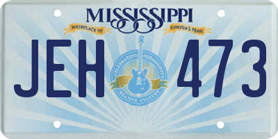 MS license plate JEH473