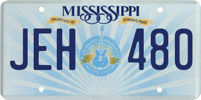 MS license plate JEH480