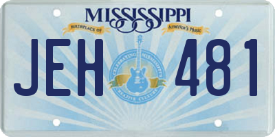 MS license plate JEH481