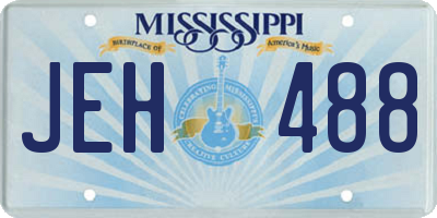 MS license plate JEH488