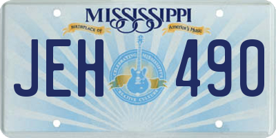 MS license plate JEH490