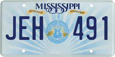 MS license plate JEH491