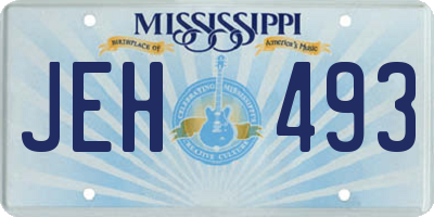 MS license plate JEH493