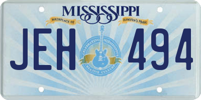 MS license plate JEH494