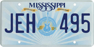 MS license plate JEH495