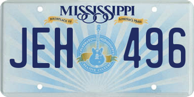 MS license plate JEH496