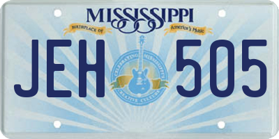 MS license plate JEH505