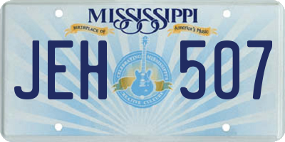 MS license plate JEH507