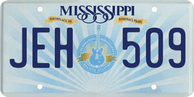 MS license plate JEH509