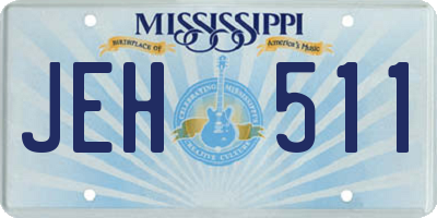 MS license plate JEH511