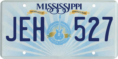 MS license plate JEH527