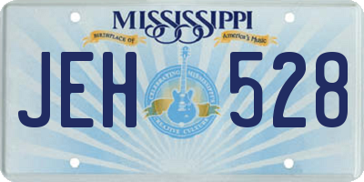 MS license plate JEH528
