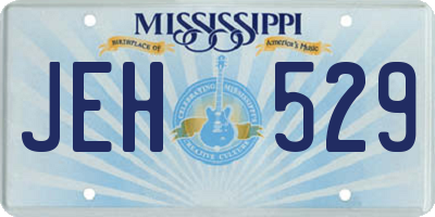 MS license plate JEH529