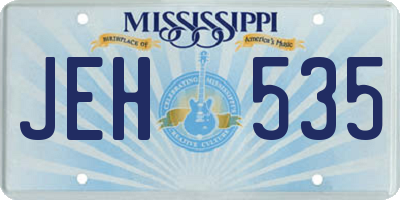 MS license plate JEH535