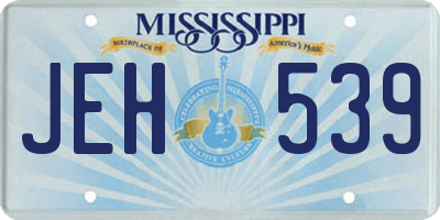 MS license plate JEH539