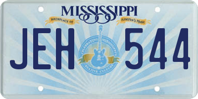 MS license plate JEH544