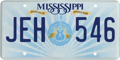 MS license plate JEH546