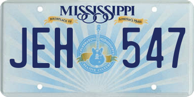 MS license plate JEH547