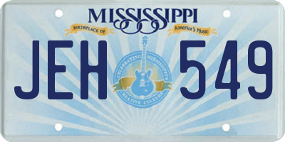 MS license plate JEH549