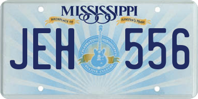 MS license plate JEH556