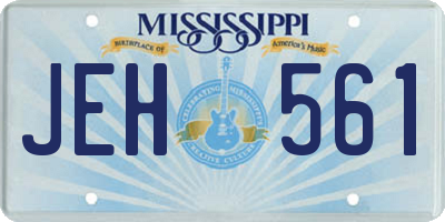 MS license plate JEH561