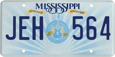 MS license plate JEH564