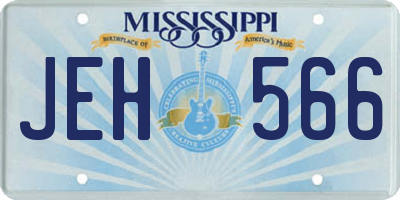 MS license plate JEH566