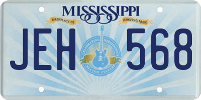 MS license plate JEH568