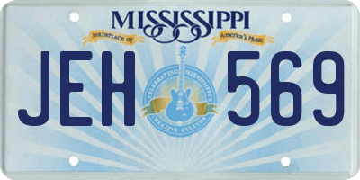 MS license plate JEH569
