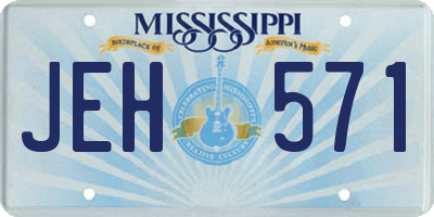 MS license plate JEH571