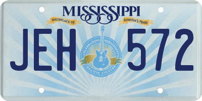 MS license plate JEH572