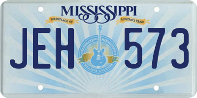 MS license plate JEH573