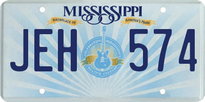 MS license plate JEH574
