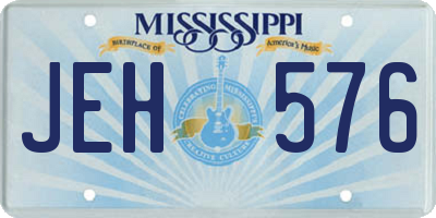 MS license plate JEH576