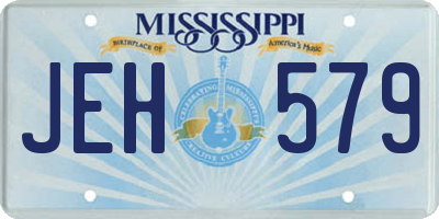 MS license plate JEH579