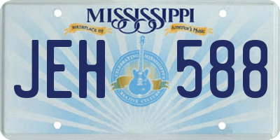 MS license plate JEH588